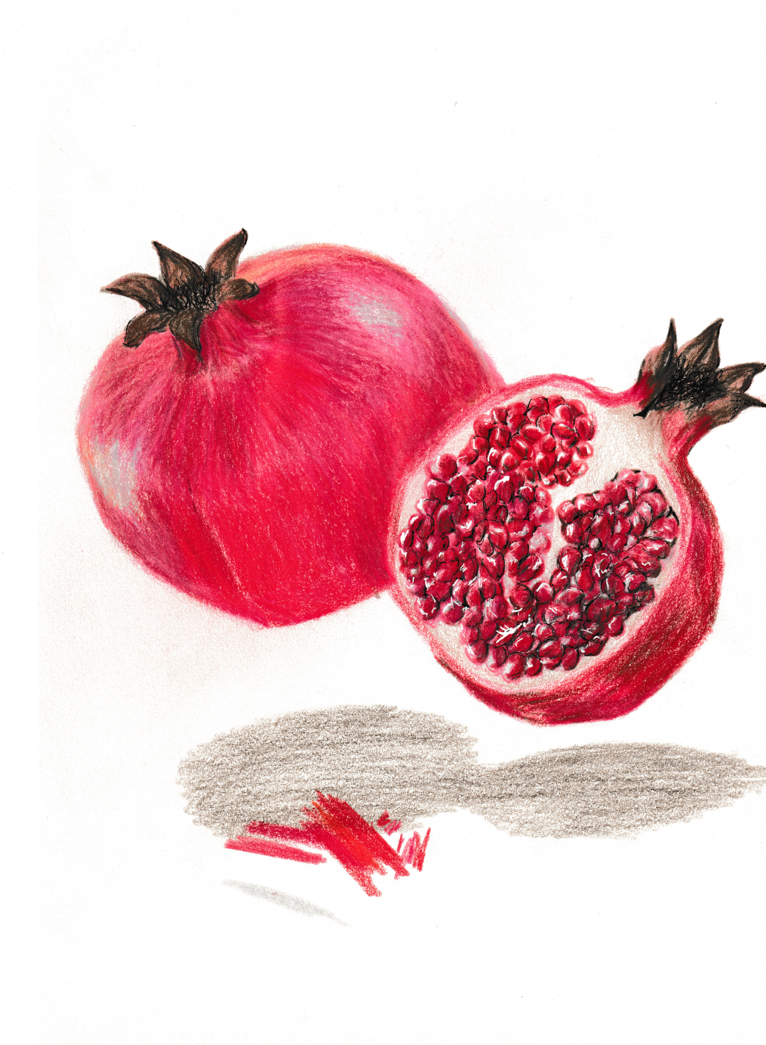 Pomegranates, Open and Whole